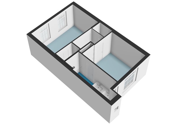 Floorplan - Vollersgracht 10D, 2312 VL Leiden